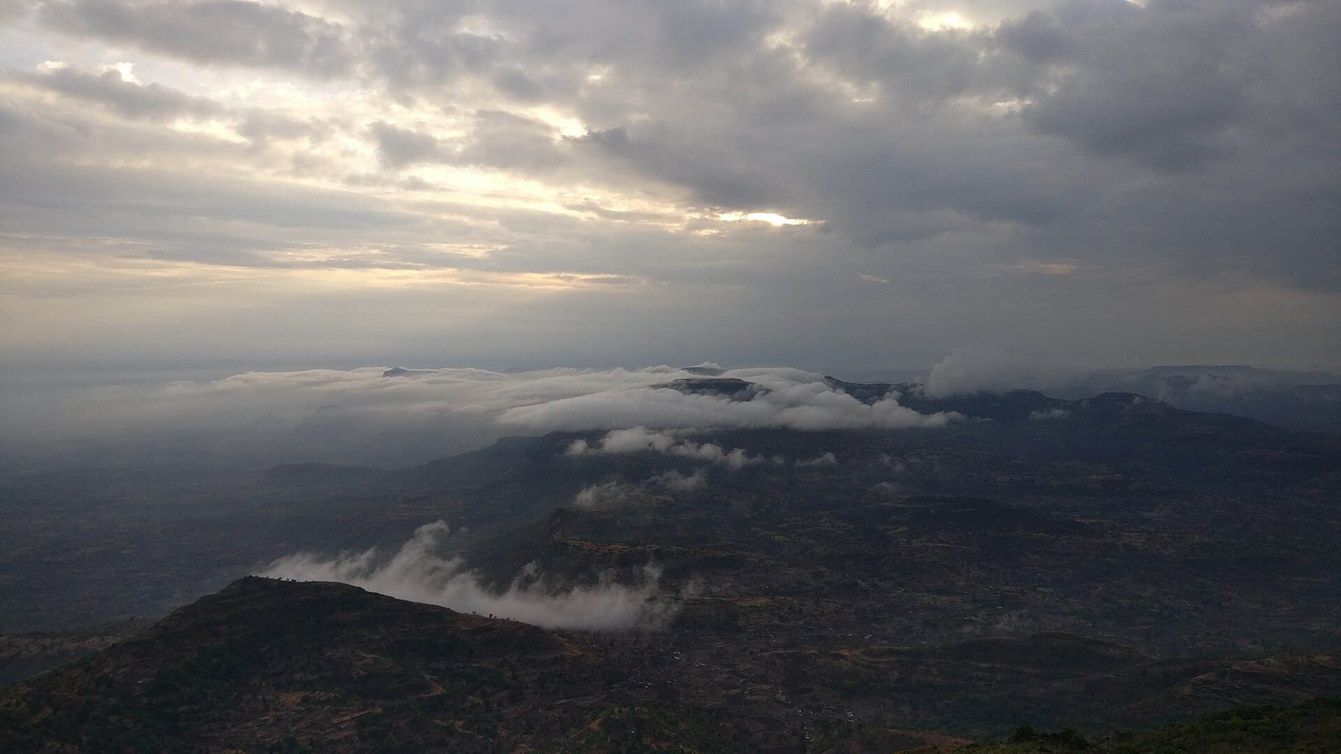 Sunrise seen from Kalsubai peak in Maharashtra